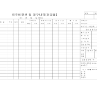 외주비정산및청구내역 외주비정산및청구내역